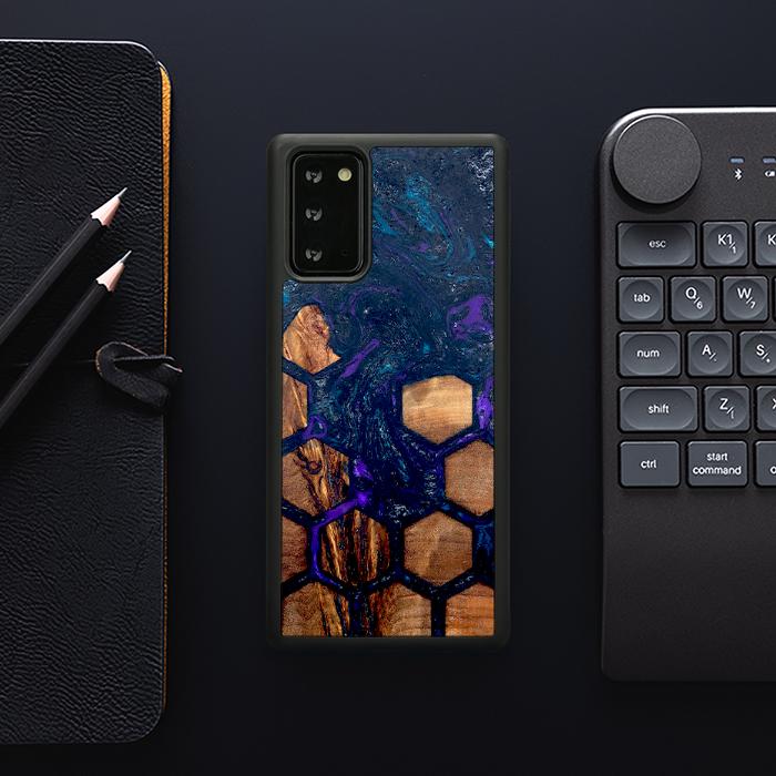 Samsung Galaxy NOTE 20 Handyhülle aus Harz und Holz - Synergy#D106