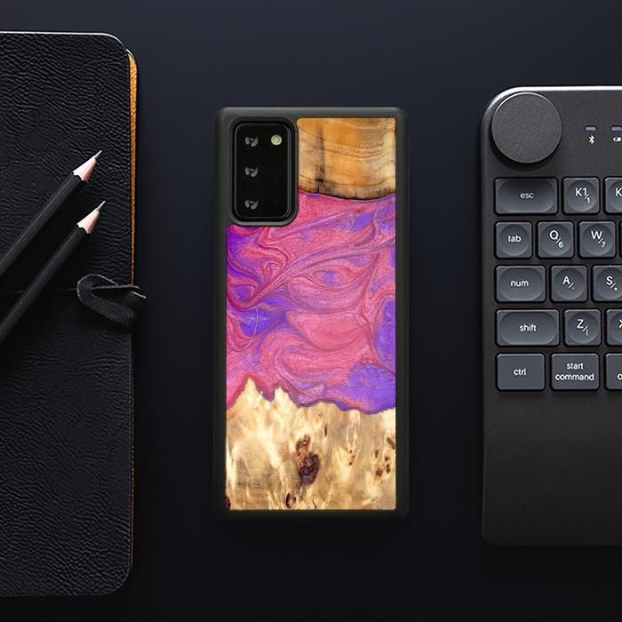 Samsung Galaxy NOTE 20 Handyhülle aus Harz und Holz - Synergy#D136