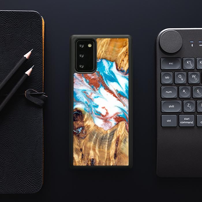 Samsung Galaxy NOTE 20 Handyhülle aus Harz und Holz - Synergy#D137