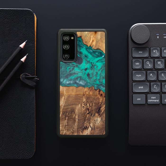 Samsung Galaxy S20 FE Handyhülle aus Harz und Holz - Synergy#D111