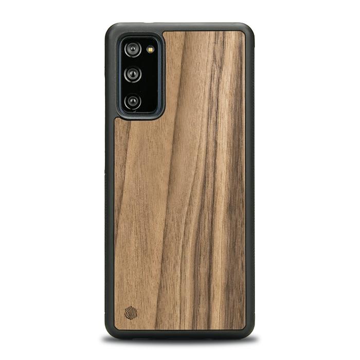 Samsung Galaxy S20 FE Handyhülle aus Holz - Nussbaum
