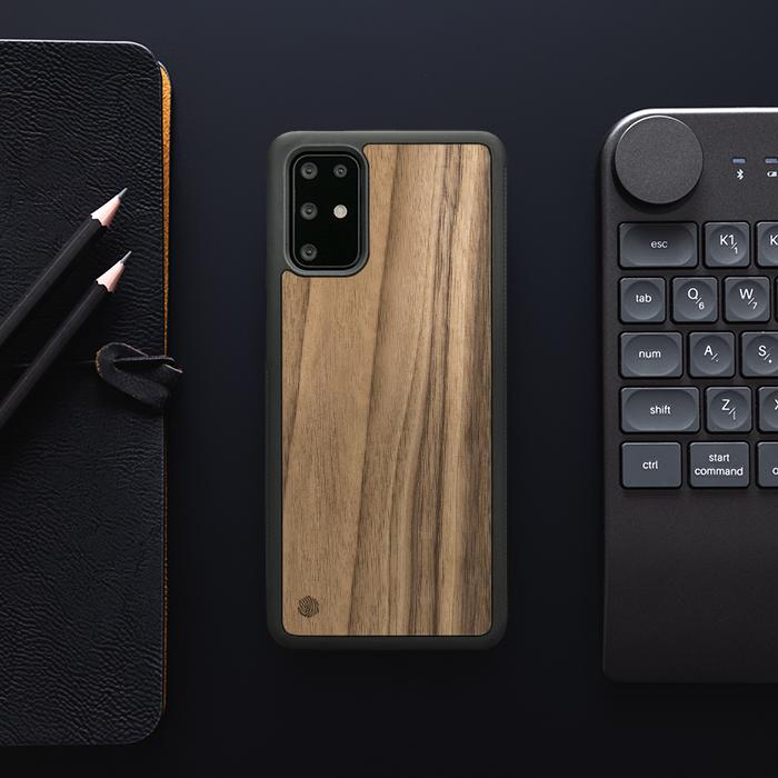 Samsung Galaxy S20 Plus Handyhülle aus Holz - Nussbaum