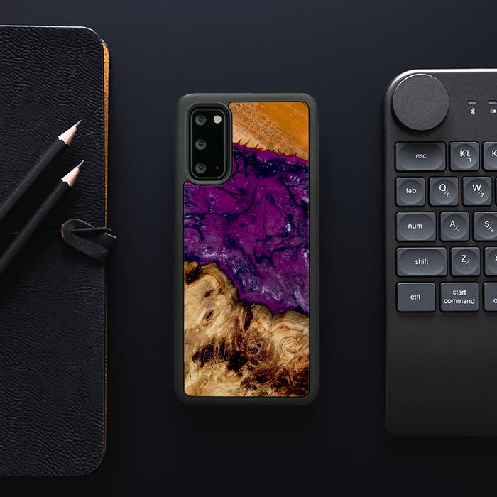Samsung Galaxy S20 Handyhülle aus Harz und Holz - Synergy#D130
