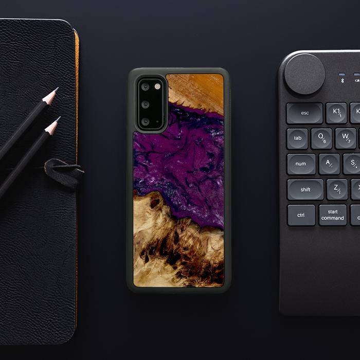 Samsung Galaxy S20 Handyhülle aus Harz und Holz - Synergy#D134