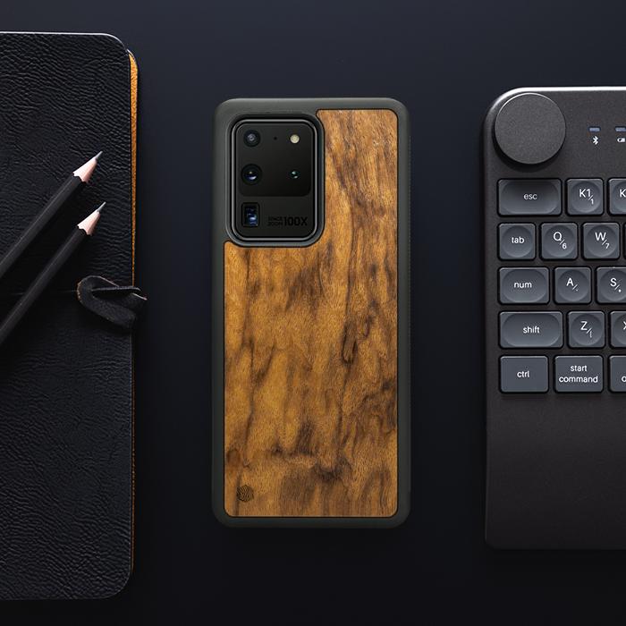 Samsung Galaxy S20 Ultra Handyhülle aus Holz - Imbuia