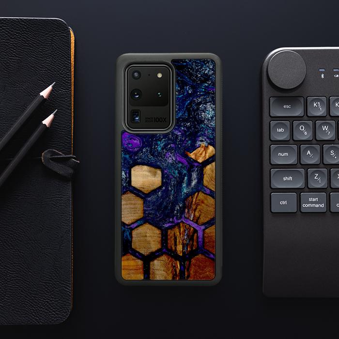Samsung Galaxy S20 Ultra Handyhülle aus Harz und Holz - Synergy#D105