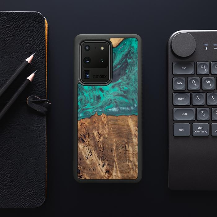 Samsung Galaxy S20 Ultra Handyhülle aus Harz und Holz - Synergy#D108