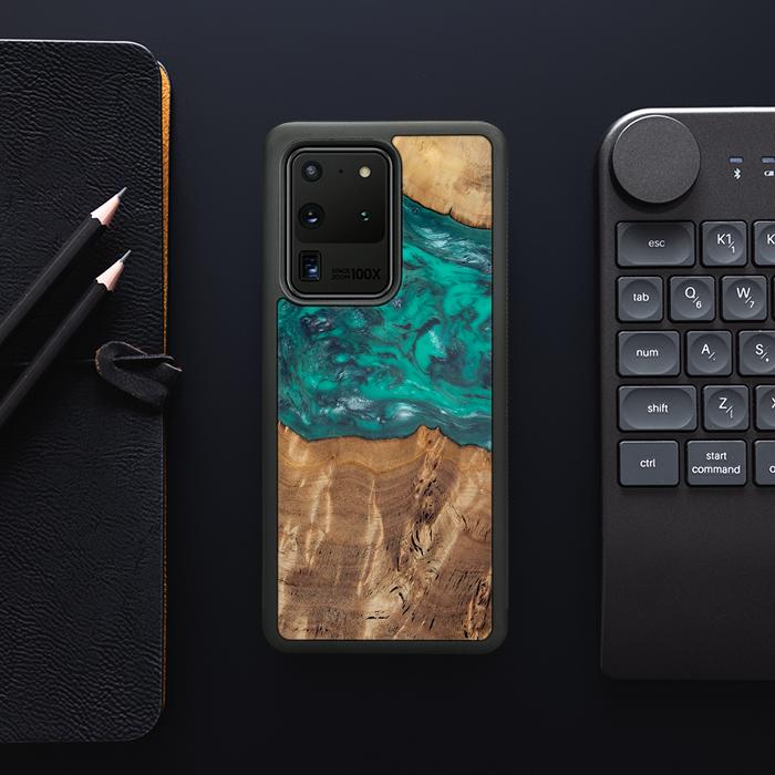 Samsung Galaxy S20 Ultra Handyhülle aus Harz und Holz - Synergy#D109