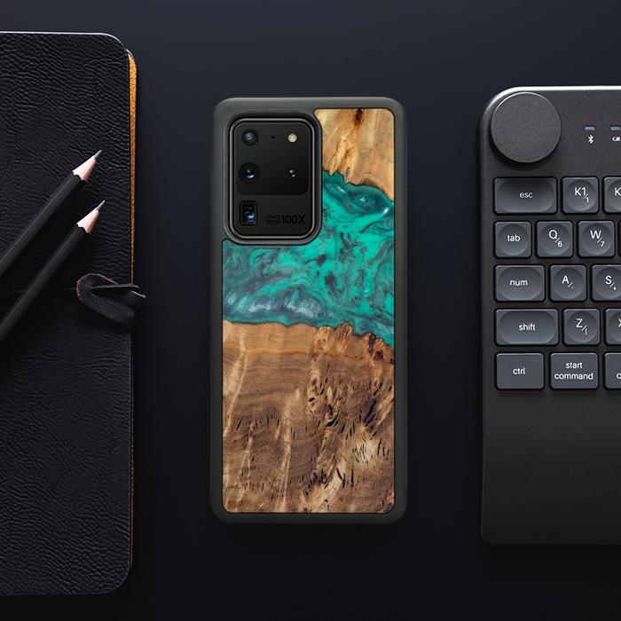 Samsung Galaxy S20 Ultra Handyhülle aus Harz und Holz - Synergy#D111