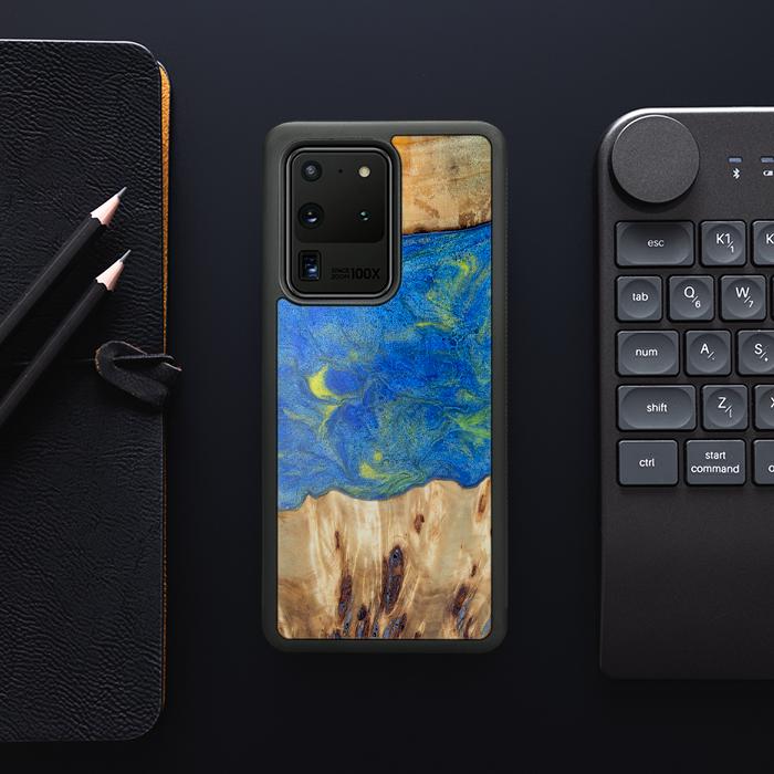 Samsung Galaxy S20 Ultra Handyhülle aus Harz und Holz - Synergy#D131