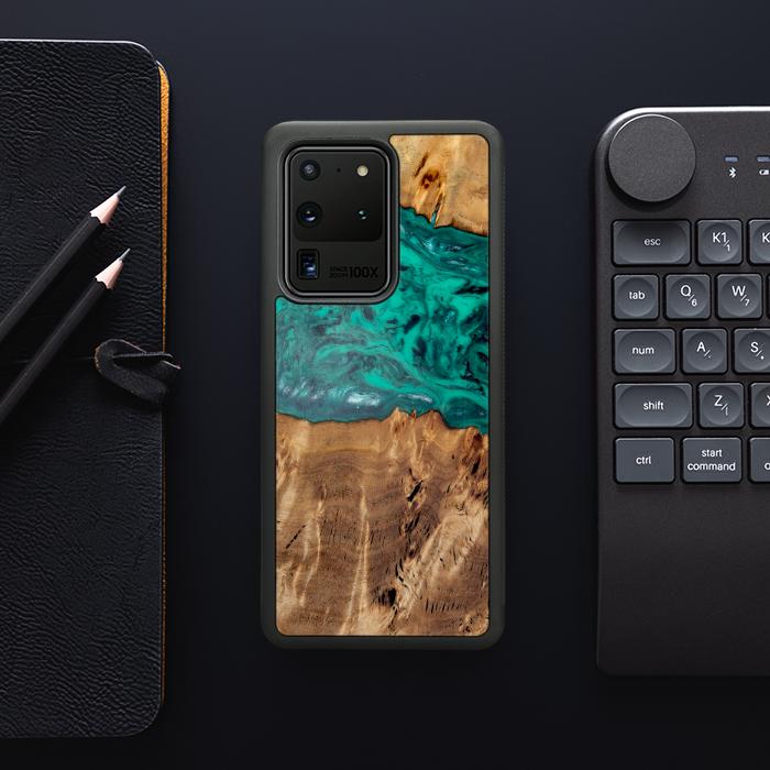 Samsung Galaxy S20 Ultra Handyhülle aus Harz und Holz - Synergy#D133