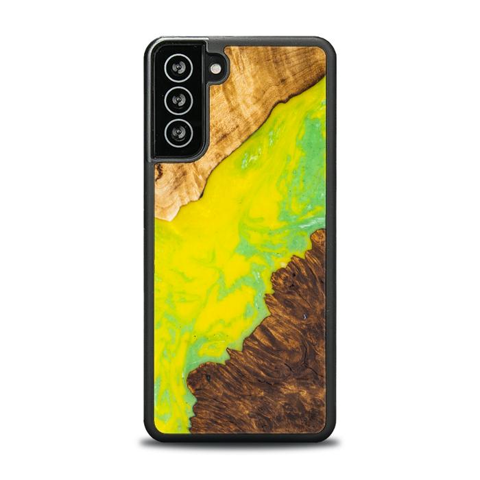 Samsung Galaxy S21 FE Handyhülle aus Harz und Holz - SYNERGY#A12