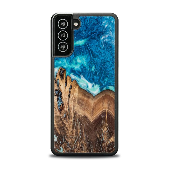 Samsung Galaxy S21 FE Handyhülle aus Harz und Holz - SYNERGY#A124