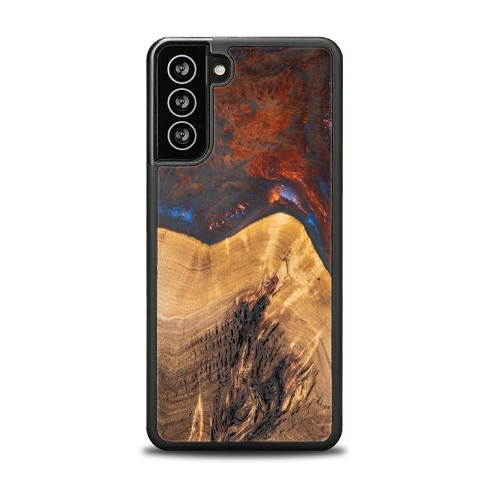 Samsung Galaxy S21 FE Handyhülle aus Harz und Holz - SYNERGY#A21