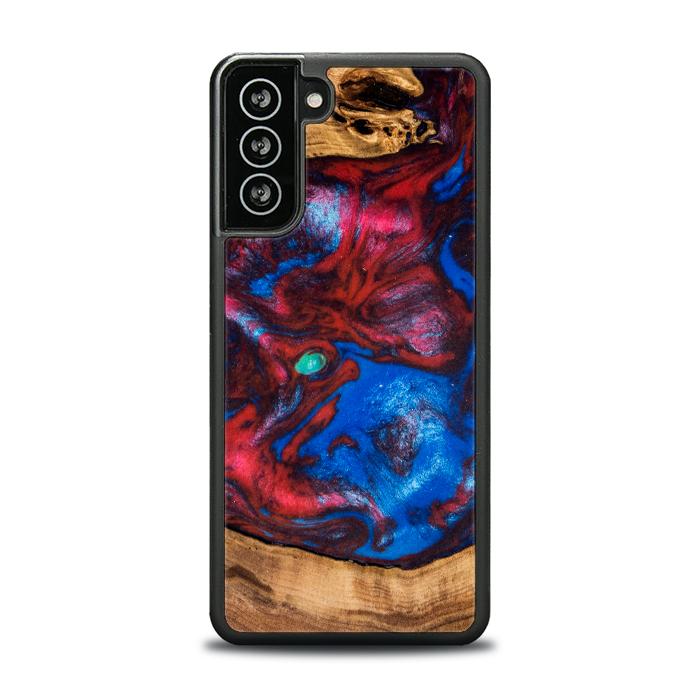 Samsung Galaxy S21 FE Handyhülle aus Harz und Holz - SYNERGY#A85