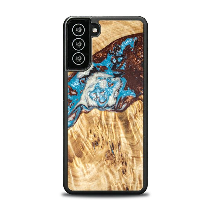 Samsung Galaxy S21 FE Handyhülle aus Harz und Holz - SYNERGY#B12