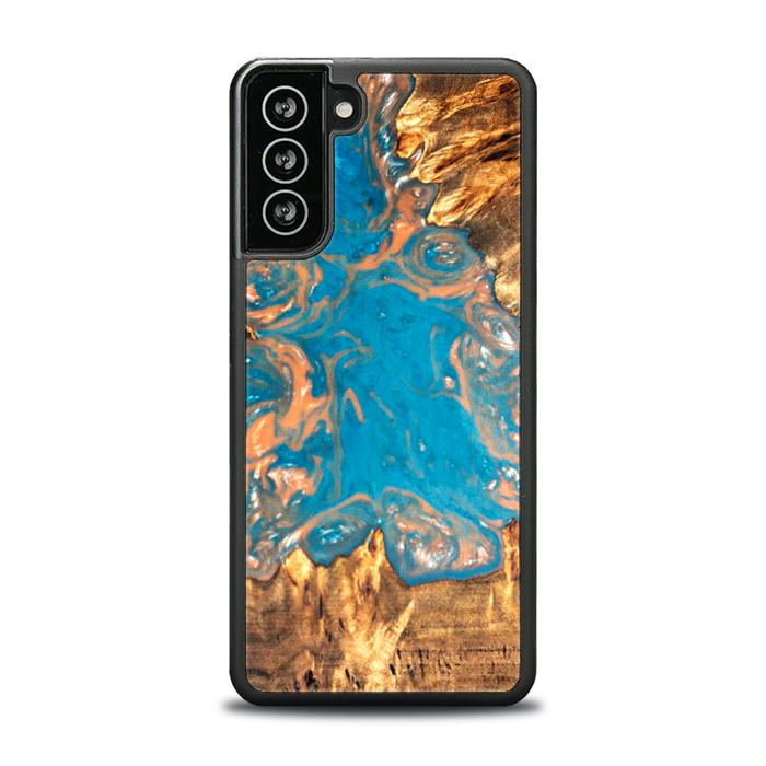 Samsung Galaxy S21 FE Handyhülle aus Harz und Holz - SYNERGY#B22