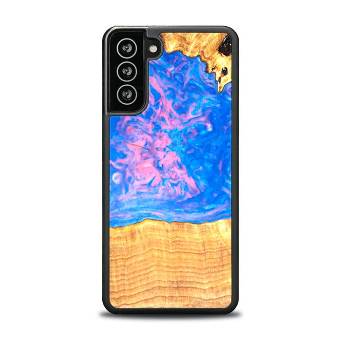 Samsung Galaxy S21 FE Handyhülle aus Harz und Holz - SYNERGY#B23