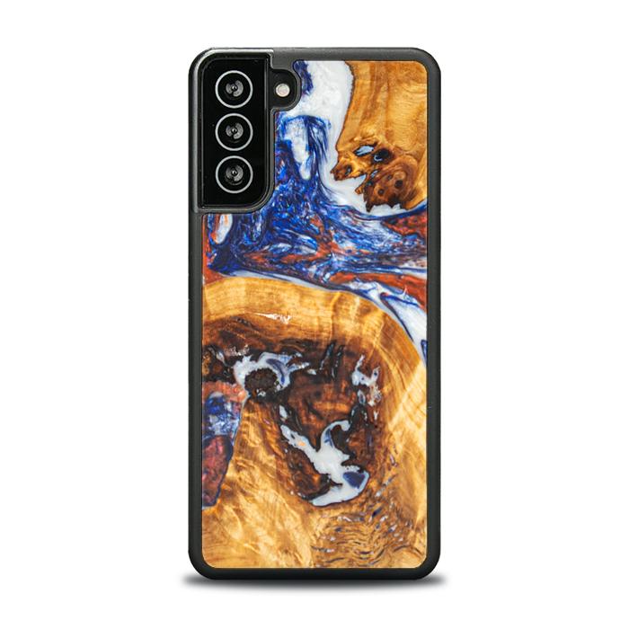 Samsung Galaxy S21 FE Handyhülle aus Harz und Holz - SYNERGY#B33