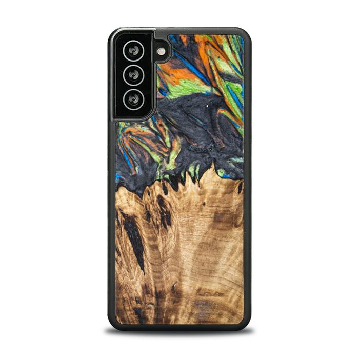 Samsung Galaxy S21 FE Handyhülle aus Harz und Holz - SYNERGY#C22