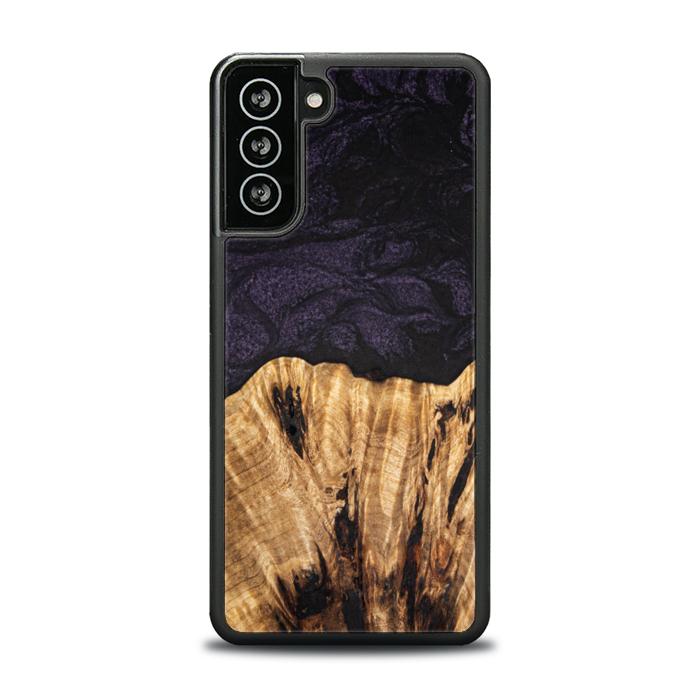 Samsung Galaxy S21 FE Handyhülle aus Harz und Holz - SYNERGY#C31
