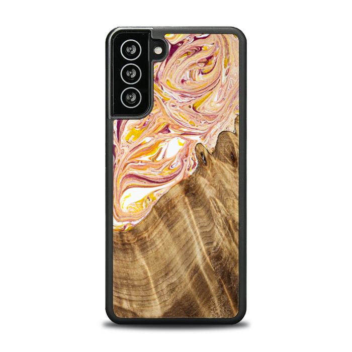 Samsung Galaxy S21 FE Handyhülle aus Harz und Holz - SYNERGY#C48