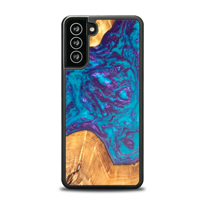 Samsung Galaxy S21 FE Handyhülle aus Harz und Holz - Synergy#B28