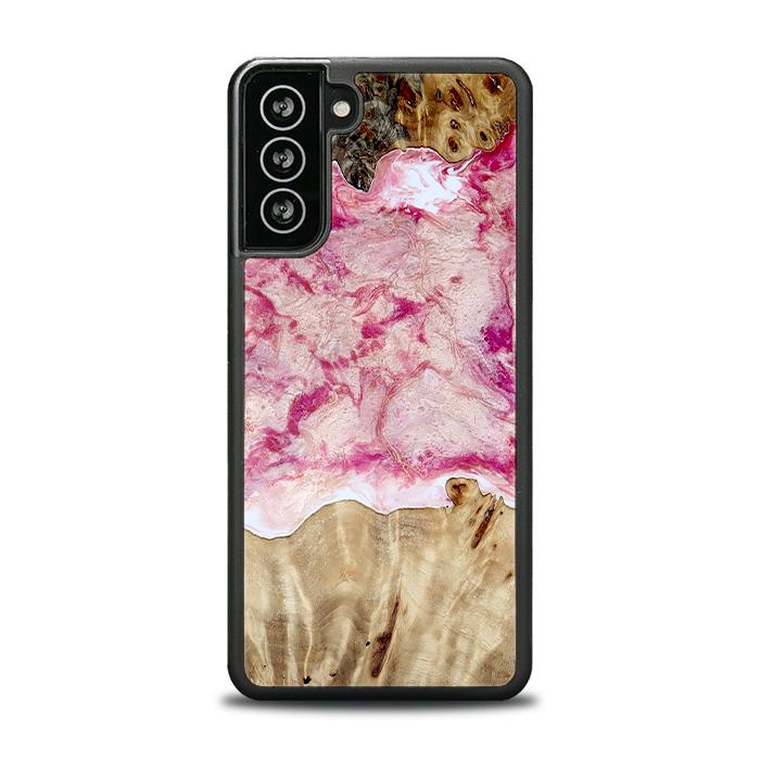 Samsung Galaxy S21 FE Handyhülle aus Harz und Holz - Synergy#D101