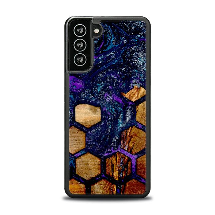 Samsung Galaxy S21 FE Handyhülle aus Harz und Holz - Synergy#D105