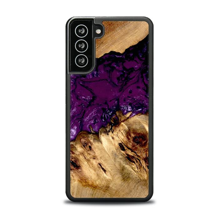 Samsung Galaxy S21 FE Handyhülle aus Harz und Holz - Synergy#D113