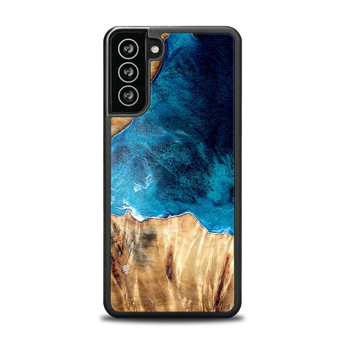 Samsung Galaxy S21 FE Handyhülle aus Harz und Holz - Synergy#D127