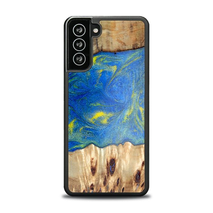 Samsung Galaxy S21 FE Handyhülle aus Harz und Holz - Synergy#D128