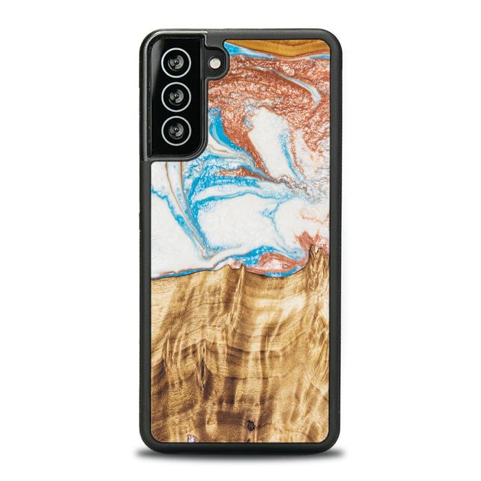 Samsung Galaxy S21 Plus Handyhülle aus Harz und Holz - SYNERGY#47