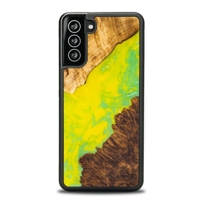 Samsung Galaxy S21 Plus Handyhülle aus Harz und Holz - SYNERGY#A12