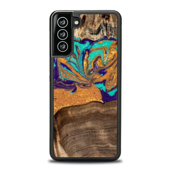 Samsung Galaxy S21 Plus Handyhülle aus Harz und Holz - SYNERGY#A122