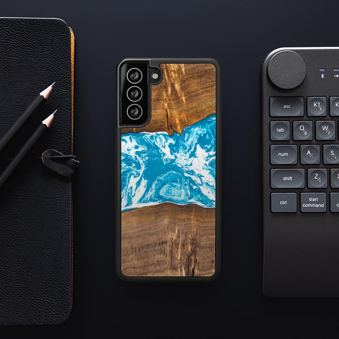 Samsung Galaxy S21 Plus Handyhülle aus Harz und Holz - SYNERGY#A7