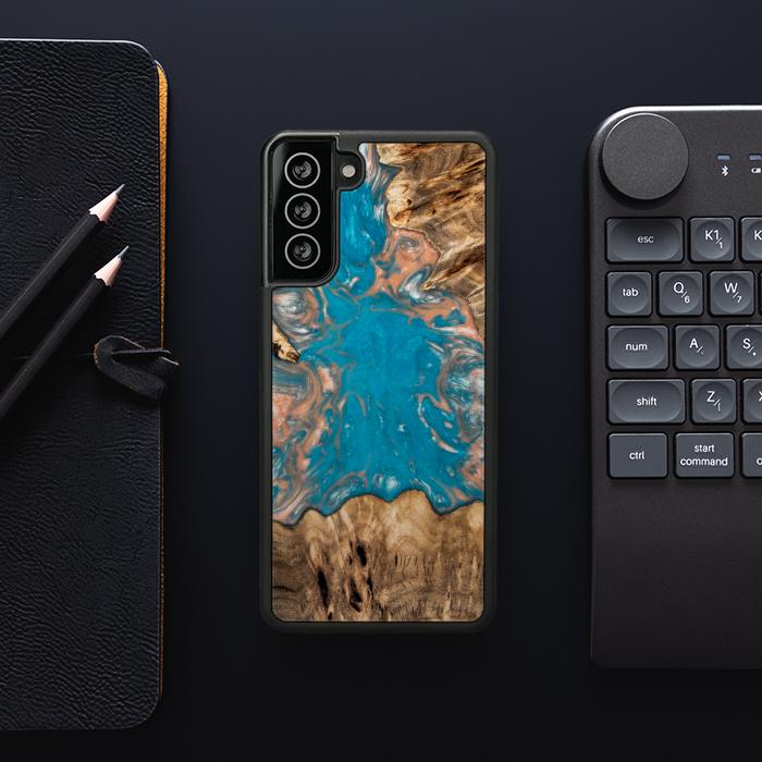 Samsung Galaxy S21 Plus Handyhülle aus Harz und Holz - SYNERGY#A97