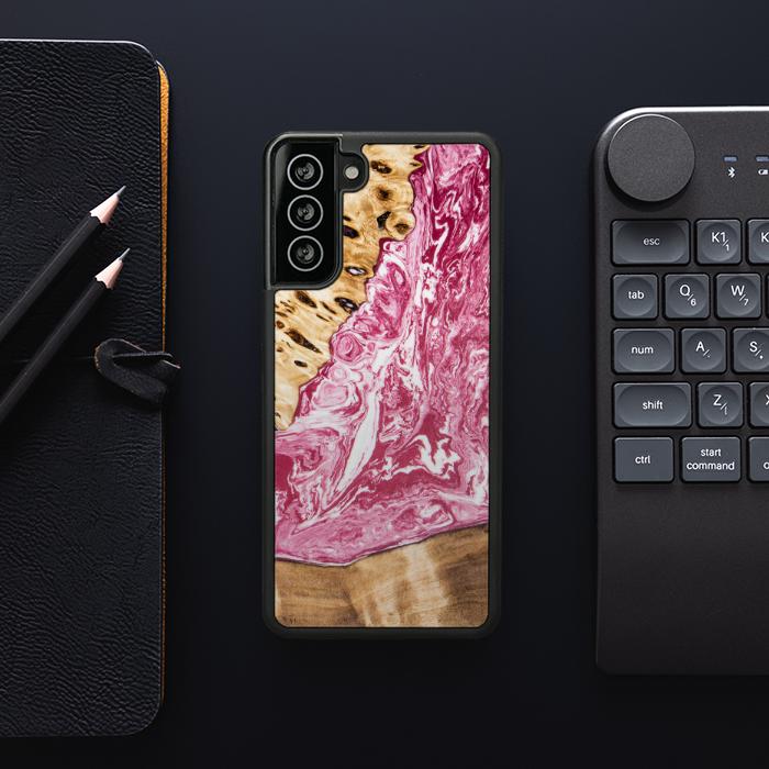 Samsung Galaxy S21 Plus Handyhülle aus Harz und Holz - SYNERGY#A99