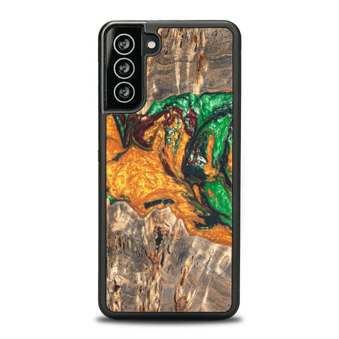 Samsung Galaxy S21 Plus Handyhülle aus Harz und Holz - SYNERGY#B06