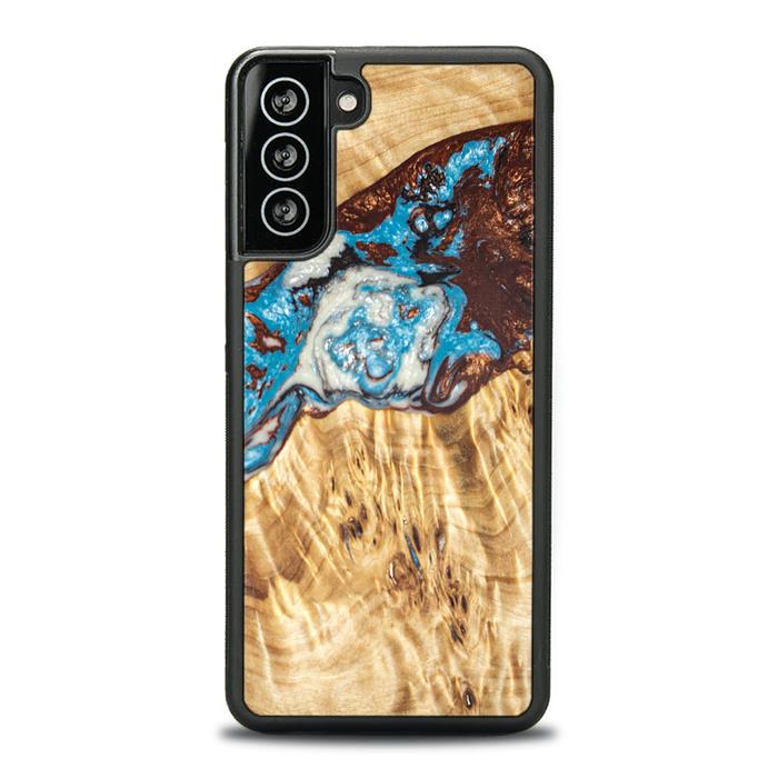 Samsung Galaxy S21 Plus Handyhülle aus Harz und Holz - SYNERGY#B12