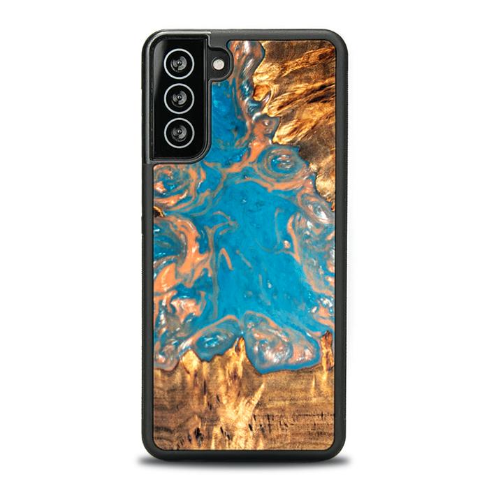 Samsung Galaxy S21 Plus Handyhülle aus Harz und Holz - SYNERGY#B22
