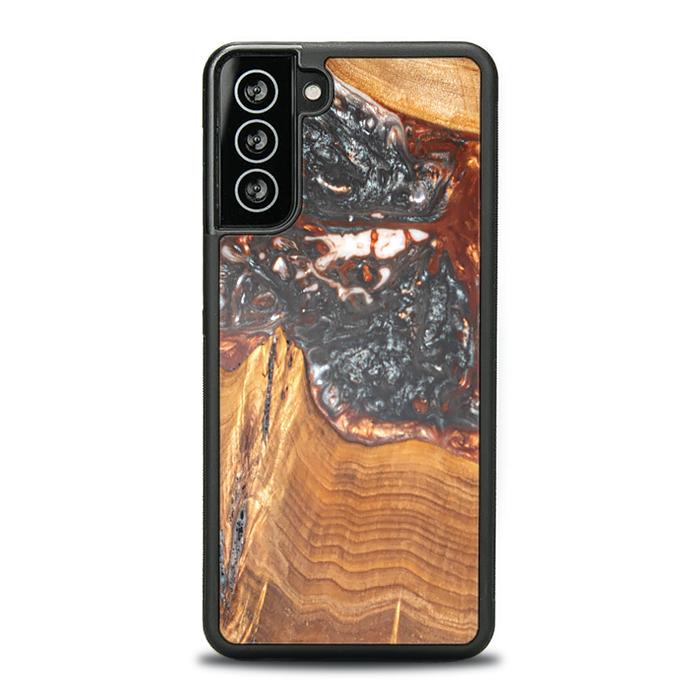 Samsung Galaxy S21 Plus Handyhülle aus Harz und Holz - SYNERGY#B37