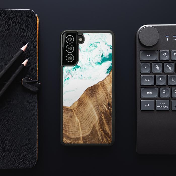Samsung Galaxy S21 Plus Handyhülle aus Harz und Holz - SYNERGY#C14