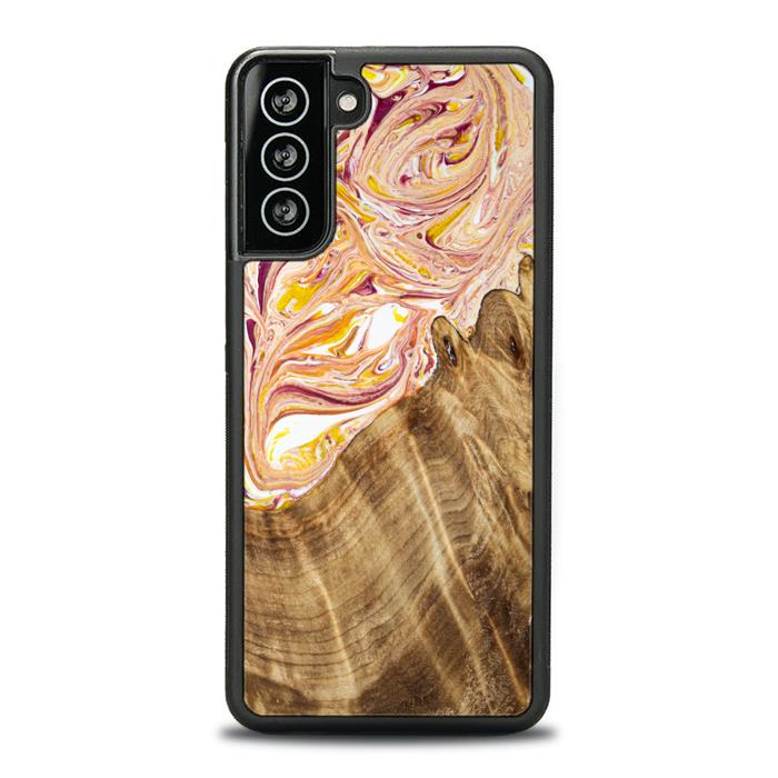 Samsung Galaxy S21 Plus Handyhülle aus Harz und Holz - SYNERGY#C48