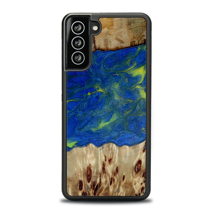 Samsung Galaxy S21 Plus Handyhülle aus Harz und Holz - Synergy#D102