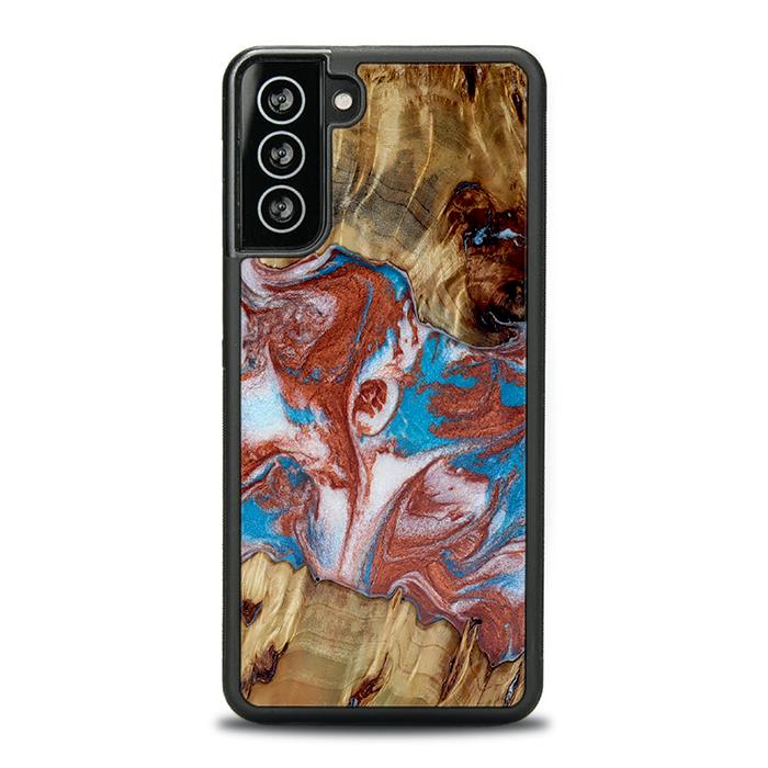 Samsung Galaxy S21 Plus Handyhülle aus Harz und Holz - Synergy#D103