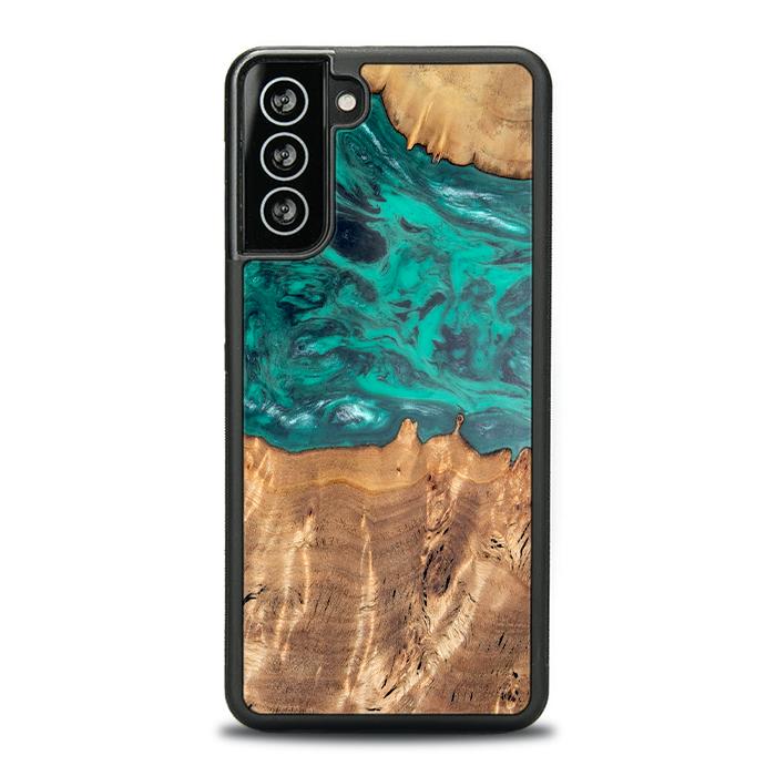 Samsung Galaxy S21 Plus Handyhülle aus Harz und Holz - Synergy#D112
