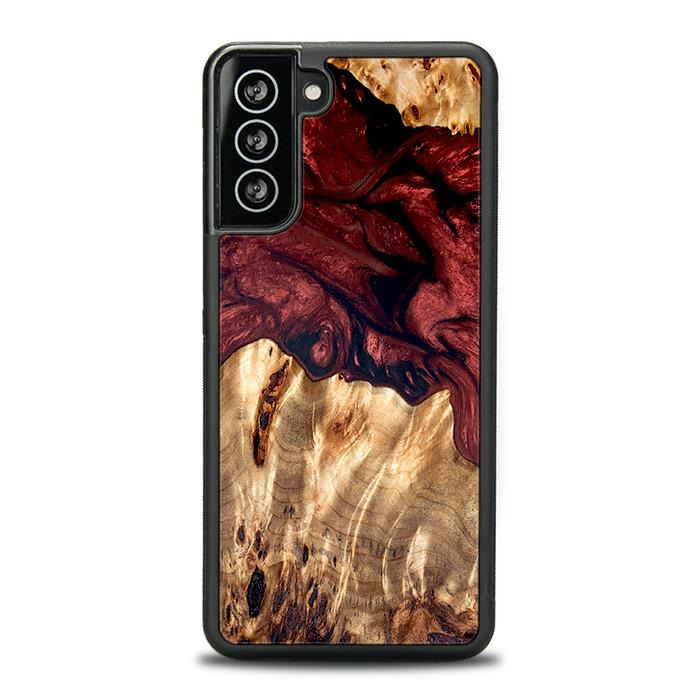 Samsung Galaxy S21 Plus Handyhülle aus Harz und Holz - Synergy#D121