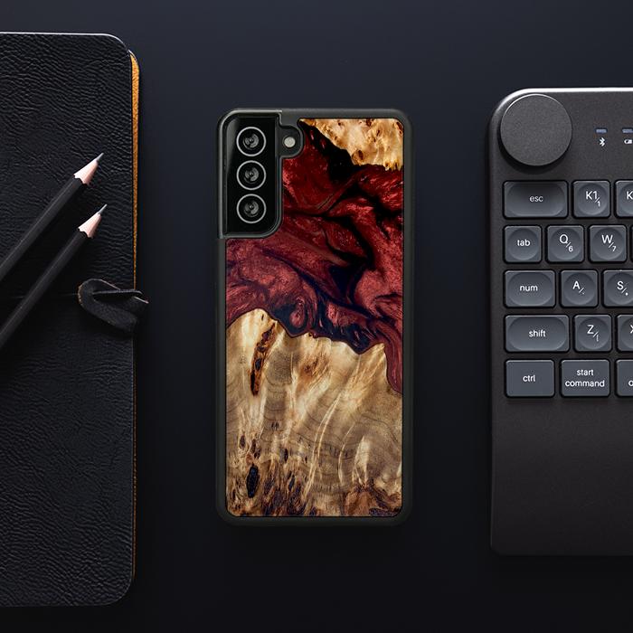 Samsung Galaxy S21 Plus Handyhülle aus Harz und Holz - Synergy#D121