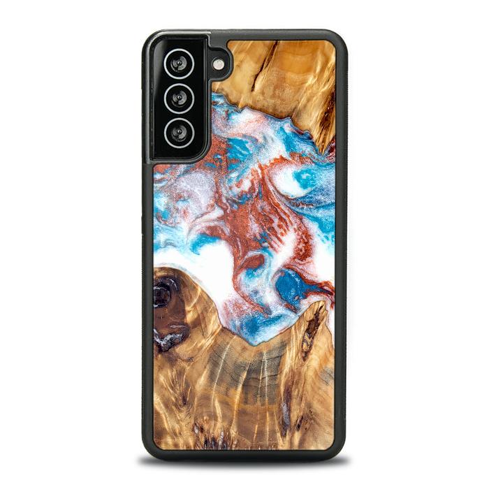 Samsung Galaxy S21 Plus Handyhülle aus Harz und Holz - Synergy#D125